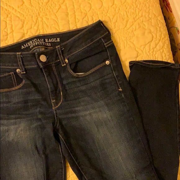 American Eagle Skinny Jeans, Size 8, Dark - Picture 2 of 5